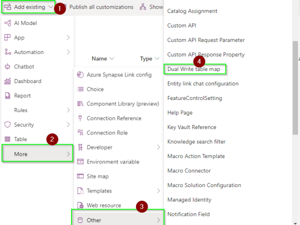 Dual-write Mapping is Solution&nbsp;Aware